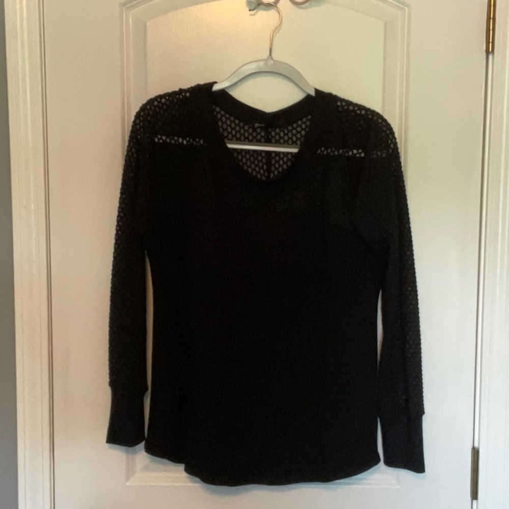 Gibson Black Long Sleeve Blouse
